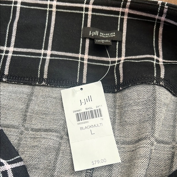 J. Jill Pink and Black Knee-Length Pencil Skirt - Picture 3 of 3